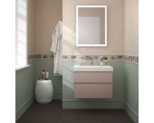 Kerama Marazzi Cubo Тумба подвесная 70см, с ящиками, цвет: мальва матовая. CUB.70.2\MAL