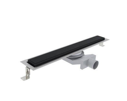 Plumberia Selection Трап душевой PS IN-TILE 6x70 2устор. накладка из нерж.стали, комбинир.затвор с горизонт. Выпуском Ду 50мм,40л/мин, цвет: черный матовый. PST70NO Plumberia Selection Трап душевой PS IN-TILE 6x70 2устор. накладка из нерж.стали, комбинир.затвор с горизонт. Выпуском Ду 50мм,40л/мин, цвет: черный матовый. PST70NO