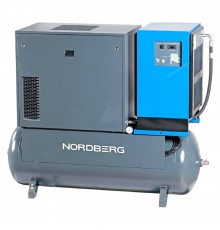 Компрессор винтовой, 15 кВт, 2250 л/мин, 10 бар, ресивер 500 л NORDBERG NCS500/2250-10