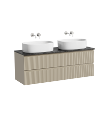 Тумба с раковиной Sancos Snob T 140, beige soft, столешница черный мрамор TT140A1, раковина CN6075