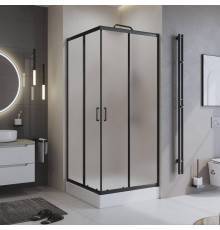Душевой уголок BelBagno Uno -195 A 2 90 P Nero профиль черный, стекло punto