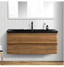 Тумба с раковиной BelBagno Albano 120 подвесная, rovere rustico, черная матовая раковина