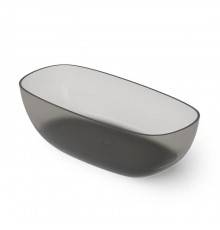 Dea Design Modern Ванна 162х80х54см., отдельностоящая, Glasstek, прозрачная смола, цвет: Smoky Black R4. DD8666 1620 R4
