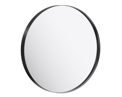 AQ RM0206BLK RM Зеркало в металлической раме, чёрный, Ø600 мм RM0206BLK