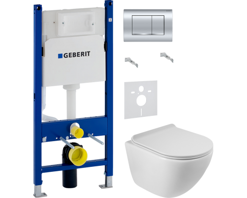 Комплект Унитаз подвесной BelBagno Amanda BB051CHR безободковый + Крышка BB051SC с микролифтом + Инсталляция Geberit Duofix Delta 458.163.21.1 с кнопкой смыва, хром + Шумоизоляция 156.050.00.1 Комплект Унитаз подвесной BelBagno Amanda BB051CHR безободковый + Крышка BB051SC с микролифтом + Инсталляция Geberit Duofix Delta 458.163.21.1 с кнопкой смыва, хром + Шумоизоляция 156.050.00.1