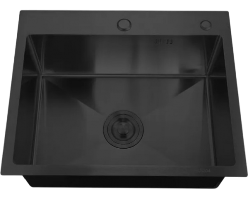 Мойка кухонная РМС MR-5050BL Matte c корзиной и дозатором, графит