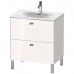Duravit Brioso База напольная 72x47.9x68.5см с раковиной, 2 ящика, цвет: глянцевый белый. BR451102222,  23447300001