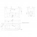 KNIEF Wall XS Corner R Ванна в левый угол 165x75x58xсм, с щелевым переливом, без сл-пер, цвет: белый. 0100-091-06,  0100-255-R