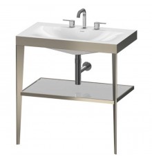 Duravit XViu Консоль напольная, 80x48x85см, с полкой, с раковиной без перелива, 3 отв., цвет: champagne matt/crome. XV4715TB110