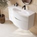 Kerama Marazzi Riva Раковина 100.7х48х15см., накладная, мебельная, с крепежом, правая, 1 отв., с переливом, цвет: белый глянцевый
