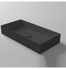Simas Agile Раковина 80х40 см, без отв., без перелива, цвет: черный матовый. AG80 Nero Matt