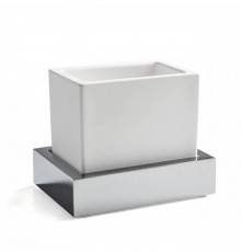 3SC SK 3.0 Стакан настольный, композит Solid Surface, цвет: белый/хром . SK03ASL.BO