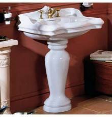 Azzurra Jubilaeum Раковина 70x55xH32,5 см, с пьедесталом 27xH68 см, 3 отв., цвет: Bianco lucido. JUCLT0000000BI/(JUB300 bi),  JULP0705500TBI/(JUB200/T bi)*3