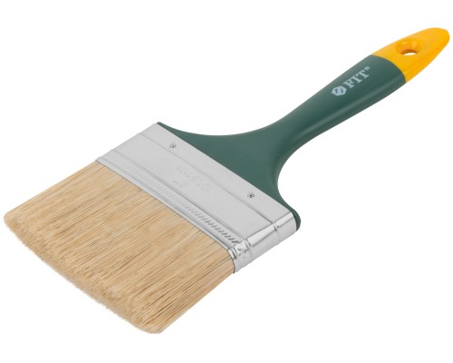 Кисть флейцевая "Контур", натур.светлая щетина, пластиковая ручка  4" (100 мм)