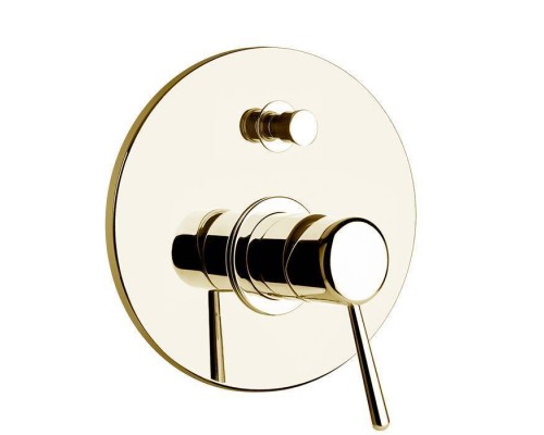 Gessi Goccia Смеситель для душа, встраиваемый, с переключателем потоков, (внешние части), цвет: Gold CCP. 44678#080