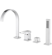 Смеситель на борт ванны Abber Wasserfall AF8613 хром