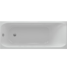 Акриловая ванна AQUATEK Альфа ALF140-0000019 140x70 см, с каркасом, с экраном, со сливом-переливом, слив слева
