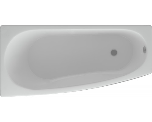 Акриловая ванна AQUATEK Пандора PAN160-0000038 L 160x75 см, угловая, с каркасом, с экраном, со сливом-переливом, асимметричная