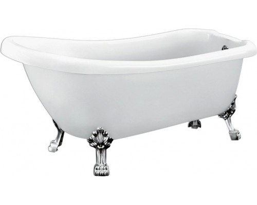 Акриловая ванна BelBagno BB20 170x70 см, отдельностоящая, овальная, с ножками