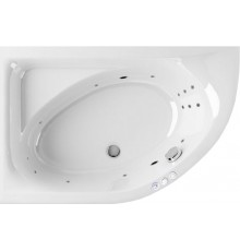 Акриловая ванна Excellent Aquarella WAEX.ARL17.SMART L 170x110 см, угловая, с гидромассажем, с каркасом, со сливом-переливом, асимметричная