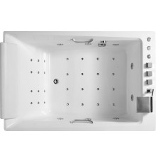 Акриловая ванна Orans 65105R0 R 180x120 см, с гидромассажем, с каркасом, с экранами, со сливом-переливом, со смесителем, с подголовником, для двоих, с ручками