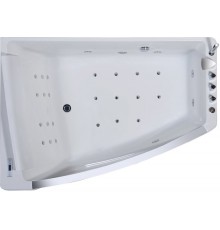 Акриловая ванна Orans BT-65109 L 170x120 см, угловая, с гидромассажем, с каркасом, со сливом-переливом, с подголовником, для двоих, асимметричная