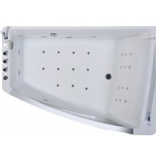Акриловая ванна Orans BT-65109 R 170x120 см, угловая, с гидромассажем, с каркасом, со сливом-переливом, с подголовником, для двоих, асимметричная