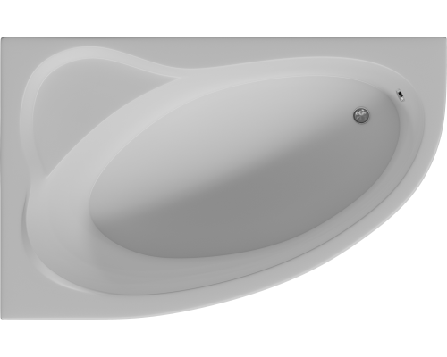 Акриловая ванна AQUATEK Фиджи L 170x110 см, угловая, вклеенный каркас, с экраном, со сливом-переливом, асимметричная