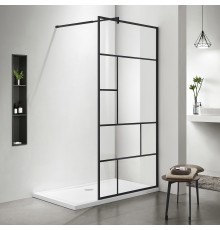Душевая перегородка AQUATEK AQ WIW Print 10020BL 100x200 см, черный матовый профиль