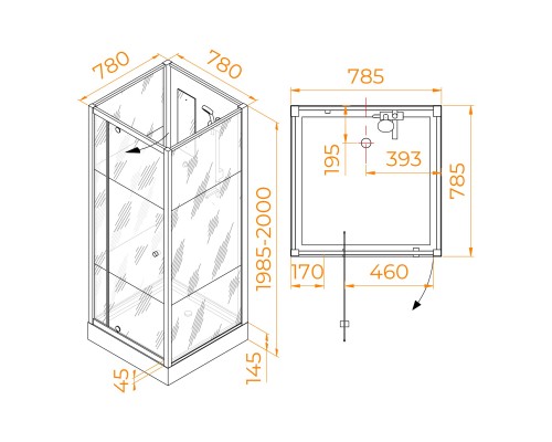 Душевая кабина RGW AN-207 800x800 Душевая кабина RGW AN-207 800x800