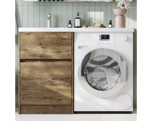 Тумба с раковиной AQUATON Лондри 60 L, дуб рустикальный