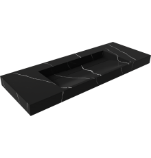 Раковина Armadi Art Flat Nero Marquina 120 с кронштейнами
