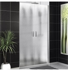 Душевая дверь в нишу BelBagno Uno UNO-B-2-110-CH-Cr стекло рифленое