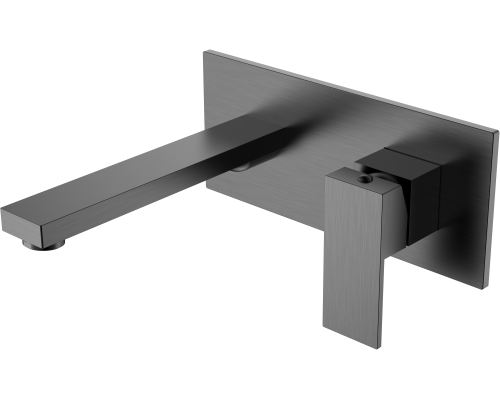 Смеситель для раковины Boheme Qubic 475-GM С ВНУТРЕННЕЙ ЧАСТЬЮ, matt gun metal