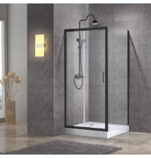 Душевой уголок Ceruttispa Gloria 120B 120x80, профиль черный