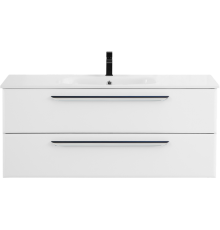 Тумба с раковиной Cezares Eco Cer 120, bianco lucido, ручки хром