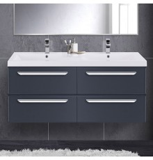 Тумба с раковиной Cezares Eco 120, grafito, 4 ящика, ручки хром