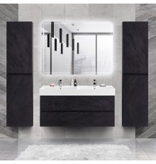 Мебель для ванной комнаты Cezares Molveno 46 120 nero, с раковиной Cezares CZR-MIL-120-2-LVB