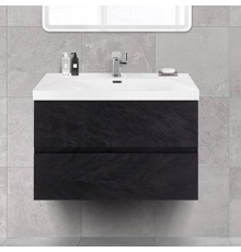 Тумба с раковиной Cezares Molveno 46 80 nero, с раковиной Cezares CZR-MIL-80-LVB