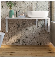Столешница с раковиной DIWO Элиста 100 белый мрамор, с раковиной Moduo 50 Square