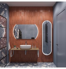 Мебель для ванной комнаты DIWO Элиста 120 светлое дерево, с раковиной Moduo 50 Square