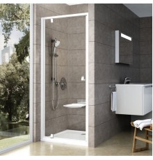 Душевая дверь в нишу Ravak Pivot PDOP1-80 Transparent, профиль белый