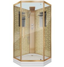 Душевая кабина Niagara Luxe NG-7717GBK золото, без крыши