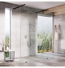Душевая перегородка Ravak Walk-In Free 160 + кронштейн 90 см, черный 2 шт
