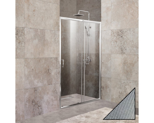 Душевая дверь в нишу BelBagno Unique BF-1-110/125-P-Cr стекло punto