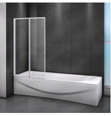 Шторка на ванну Cezares Relax V-2-80/140-C-Bi стекло прозрачное