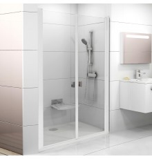 Душевая дверь в нишу Ravak Chrome CSDL2-120 Transparent, профиль белый