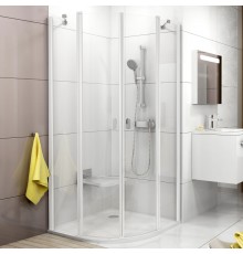 Душевой уголок Ravak Chrome CSKK4-90 Transparent, профиль белый