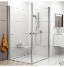 Душевой уголок Ravak Chrome CRV1-100+CRV1-100 Transparent, профиль блестящий