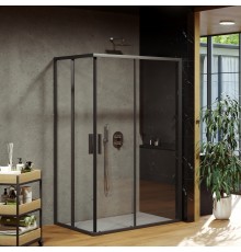 Душевой уголок Ravak Blix Slim BLSRV2K 100x90, профиль черный